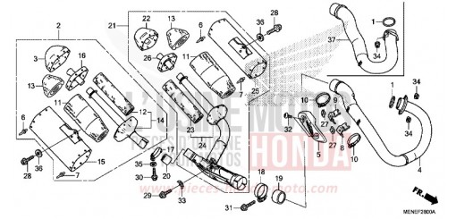 SILENCIEUX D'ECHAPPEMENT CRF450RF de 2015